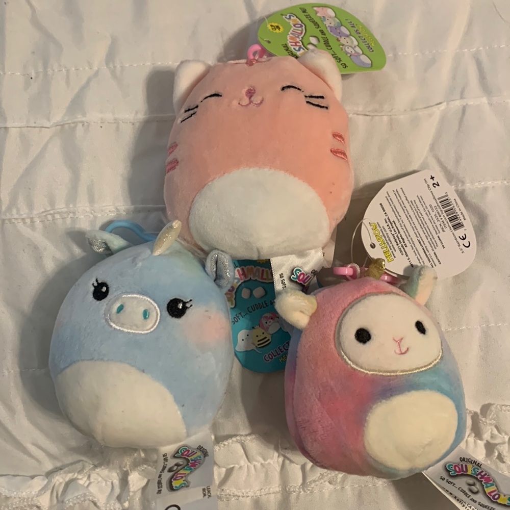Squishmallow Keychains set of 3